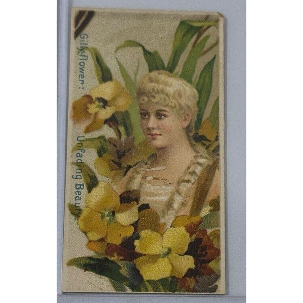 1892 Antique N75 Dukes Floral Beauties Dilly Flower Antique Tobacco Card